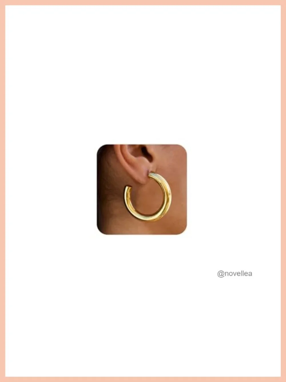 Chunky 14K Gold Plated Hoop Earrings, Lightweight Hollow Tubes, 40mm